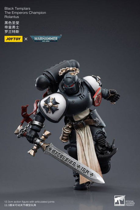 Warhammer 40k Black Templars The Emperors Champion Rolantus 12 cm 1/18 Action Figure