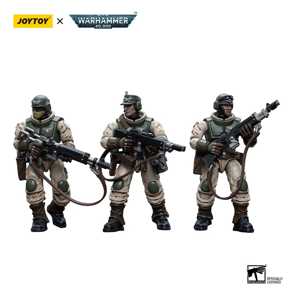 Warhammer 40K Astra Militarum Ordnance Team with Malleus Rocket Launcher Ordnance Brigade 12cm 1/18 Scale Action Figure