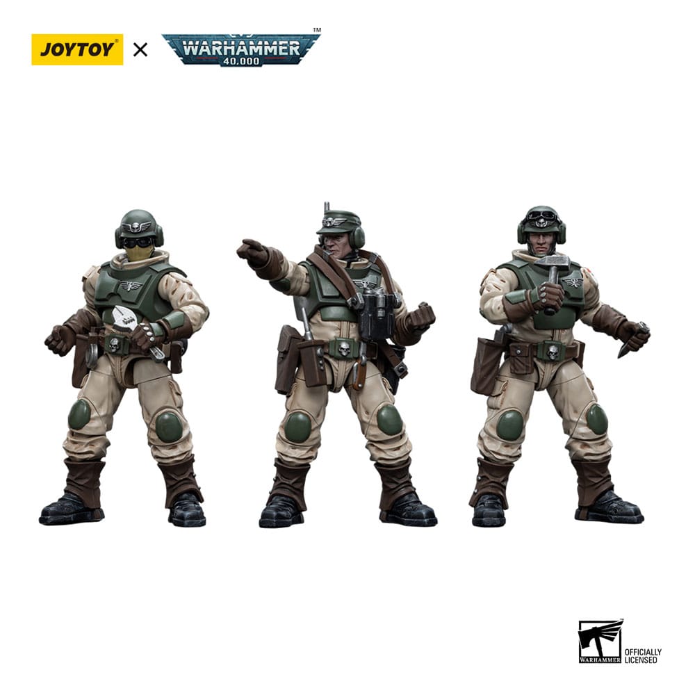 Warhammer 40K Astra Militarum Ordnance Team with Malleus Rocket Launcher Ordnance Brigade 12cm 1/18 Scale Action Figure