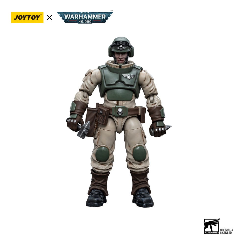 Warhammer 40K Astra Militarum Ordnance Team with Malleus Rocket Launcher Ordnance Brigade 12cm 1/18 Scale Action Figure
