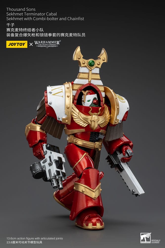 Warhammer The Horus Heresy Thousand Sons Sekhmet Terminator Cabal Sekhmet with Combi-Bolter and Chainfist 14 cm 1/18 Action Figure