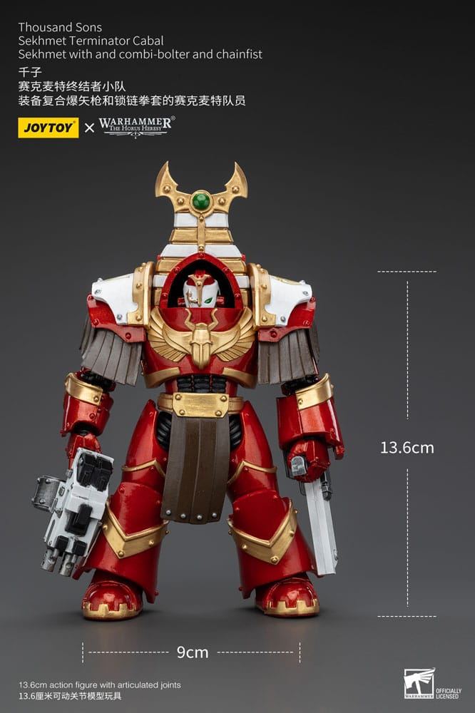 Warhammer The Horus Heresy Thousand Sons Sekhmet Terminator Cabal Sekhmet with Combi-Bolter and Chainfist 14 cm 1/18 Action Figure