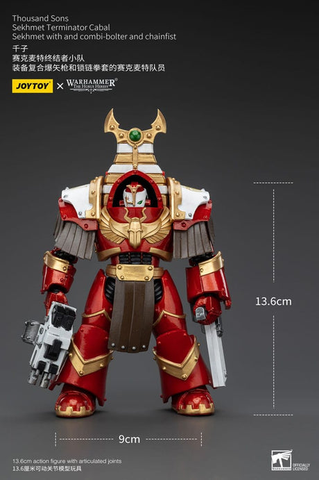 Warhammer The Horus Heresy Thousand Sons Sekhmet Terminator Cabal Sekhmet with Combi-Bolter and Chainfist 14 cm 1/18 Action Figure