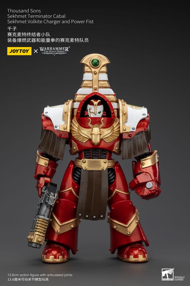 Warhammer The Horus Heresy Thousand Sons Sekhmet Terminator Cabal Sekhmet Volkite Charger and Power Fist 14 cm 1/18 Action Figure