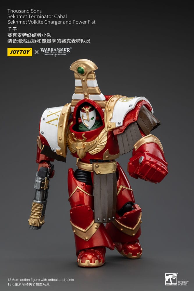 Warhammer The Horus Heresy Thousand Sons Sekhmet Terminator Cabal Sekhmet Volkite Charger and Power Fist 14 cm 1/18 Action Figure