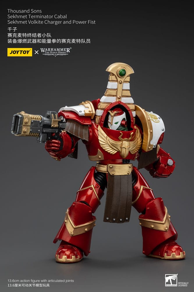 Warhammer The Horus Heresy Thousand Sons Sekhmet Terminator Cabal Sekhmet Volkite Charger and Power Fist 14 cm 1/18 Action Figure