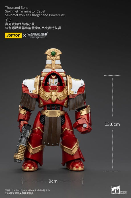 Warhammer The Horus Heresy Thousand Sons Sekhmet Terminator Cabal Sekhmet Volkite Charger and Power Fist 14 cm 1/18 Action Figure