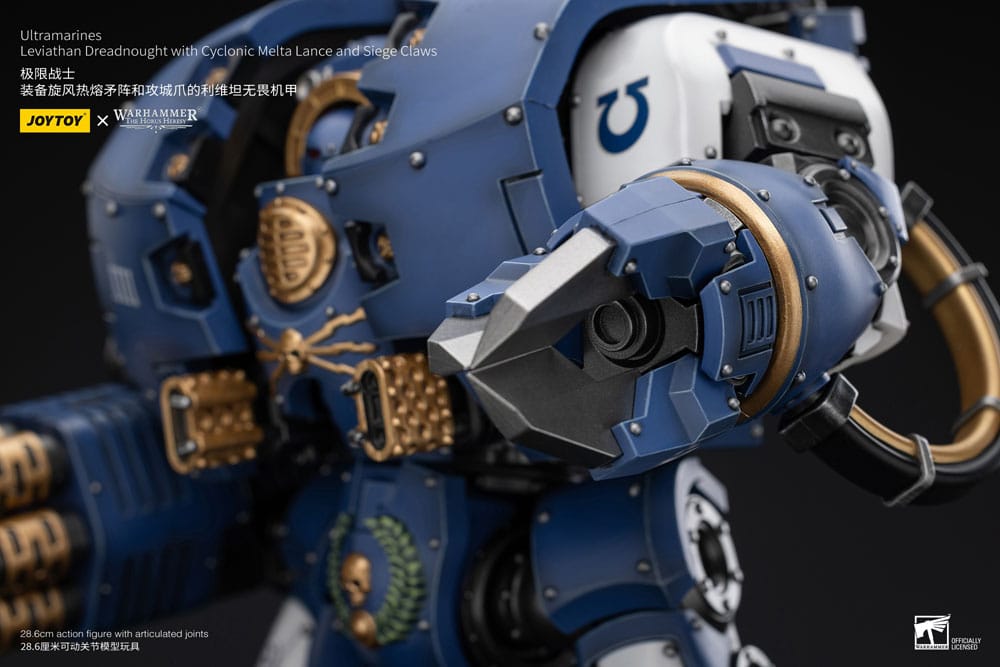 Warhammer The Horus Heresy Ultramarines Leviathan Dreadnought with Cyclonic Melta Lance And Siege Claws 29 cm 1/18 Action Figure