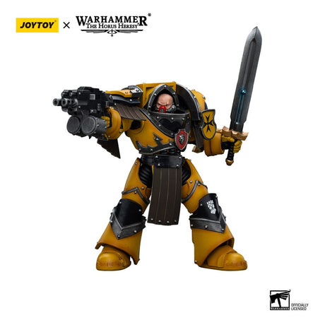 Warhammer The Horus Heresy Imperial Fists Legion Cataphractii Terminator Squad Legion Cataphractii Sergeant with Power Sword 12cm 1/18 Scale Action Figure