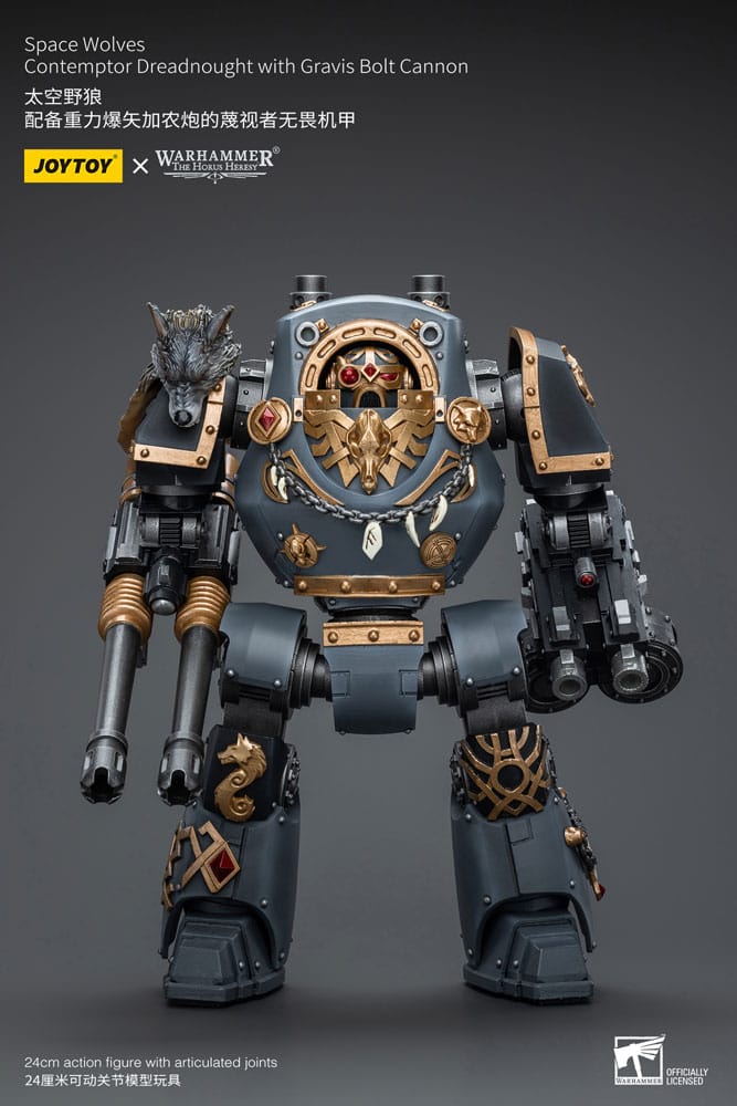 Warhammer The Horus Heresy Space Wolves Contemptor Dreadnought with Gravis Bolt Cannon 12 cm 1/18 Action Figure