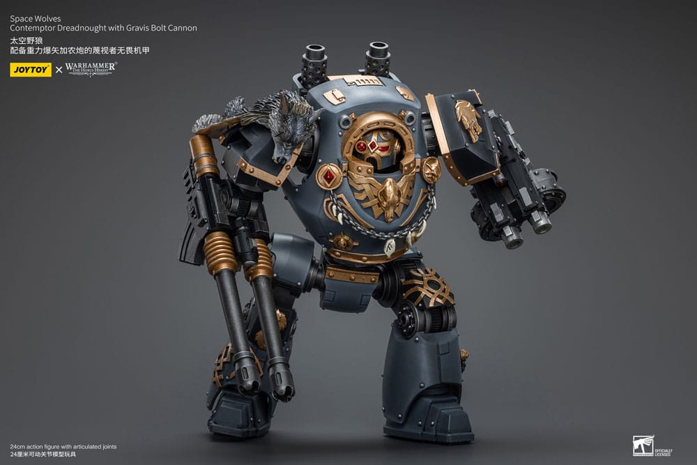 Warhammer The Horus Heresy Space Wolves Contemptor Dreadnought with Gravis Bolt Cannon 12 cm 1/18 Action Figure