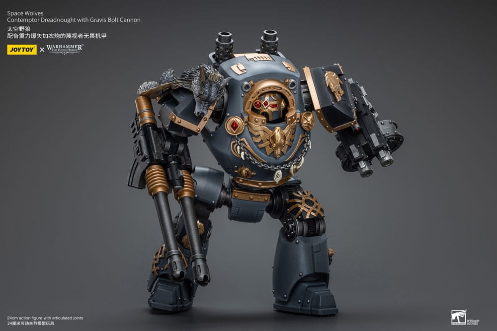 Warhammer The Horus Heresy Space Wolves Contemptor Dreadnought with Gravis Bolt Cannon 12 cm 1/18 Action Figure