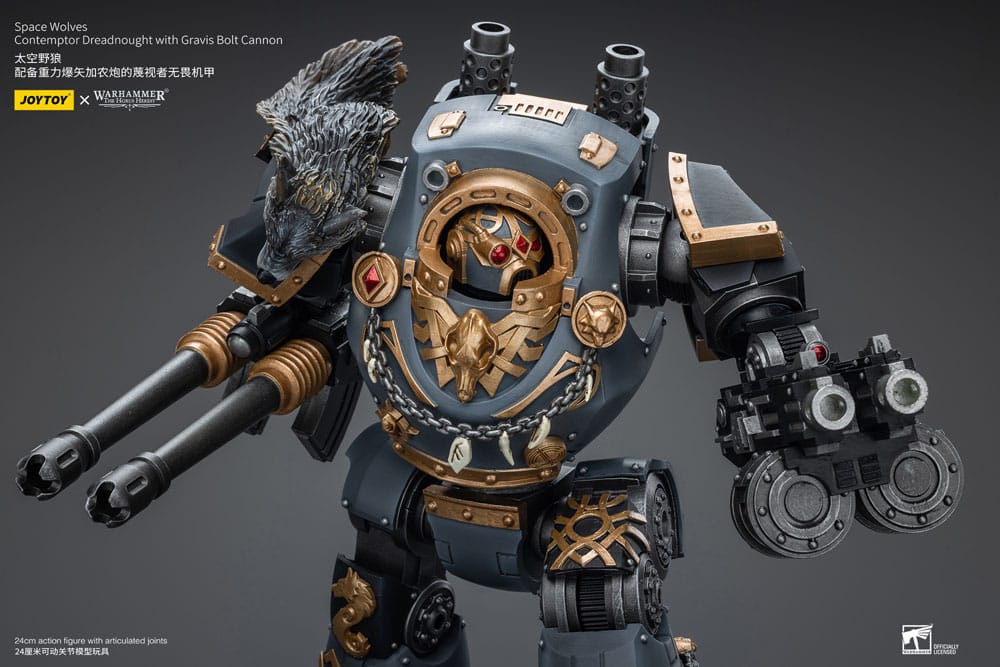 Warhammer The Horus Heresy Space Wolves Contemptor Dreadnought with Gravis Bolt Cannon 12 cm 1/18 Action Figure