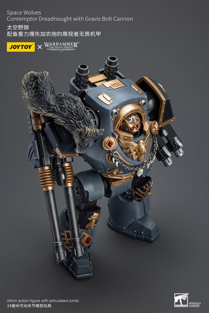 Warhammer The Horus Heresy Space Wolves Contemptor Dreadnought with Gravis Bolt Cannon 12 cm 1/18 Action Figure