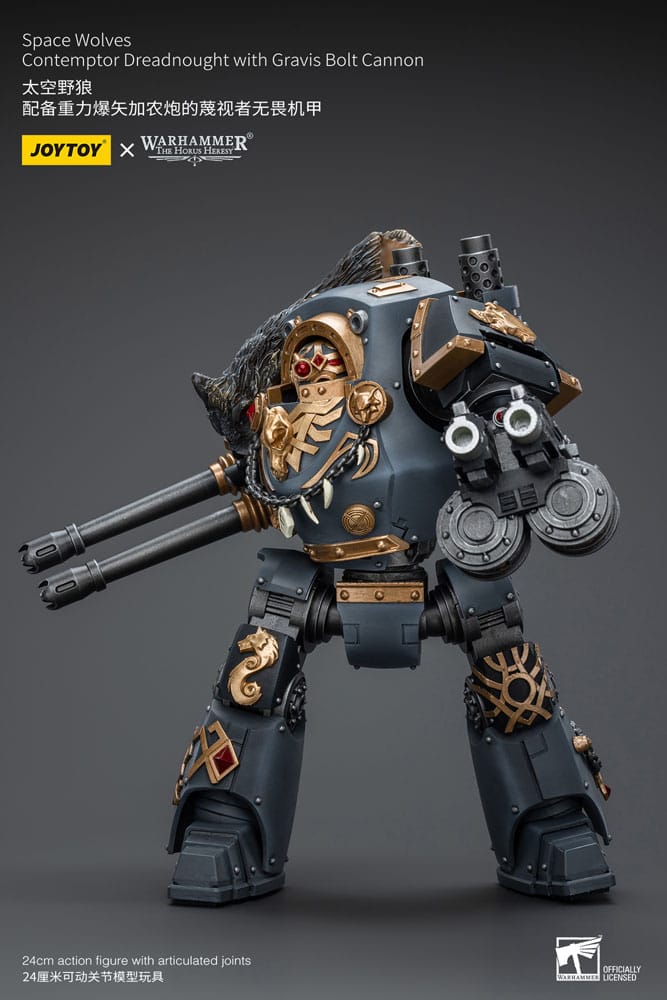 Warhammer The Horus Heresy Space Wolves Contemptor Dreadnought with Gravis Bolt Cannon 12 cm 1/18 Action Figure