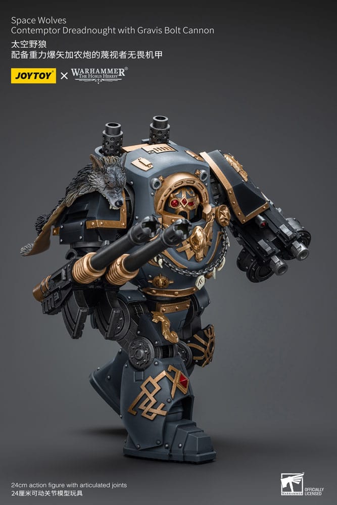 Warhammer The Horus Heresy Space Wolves Contemptor Dreadnought with Gravis Bolt Cannon 12 cm 1/18 Action Figure