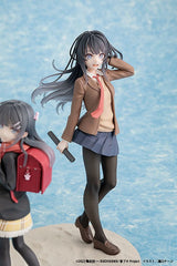 Rascal Does Not Dream of a Knapsack Kid Mai Sakurajima High School Graduation Ver. & Knapsack Kid 19cm PVC Statue