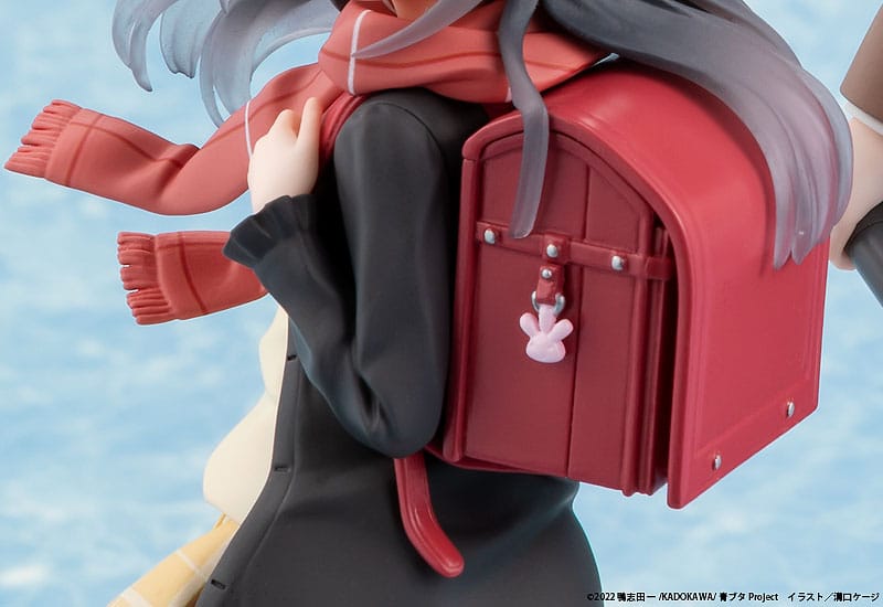 Rascal Does Not Dream of a Knapsack Kid Mai Sakurajima High School Graduation Ver. & Knapsack Kid 19cm PVC Statue