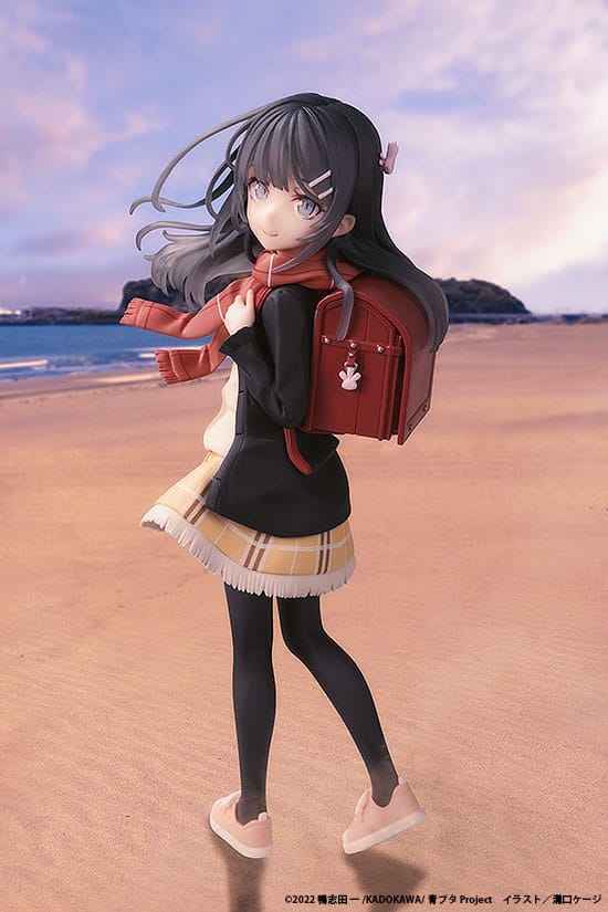 Rascal Does Not Dream of a Knapsack Kid Mai Sakurajima High School Graduation Ver. & Knapsack Kid 19cm PVC Statue