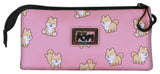Oh My Pop! Triple Pencil case Shiba Pink