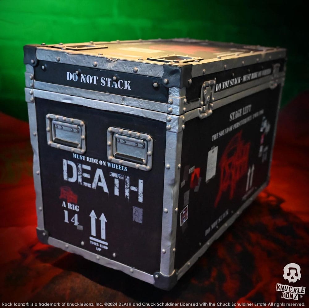 Death Rock Ikonz On Tour Road Case  + Stage Backdrop Set The Sound of Perseverance Tour 1998 Statue