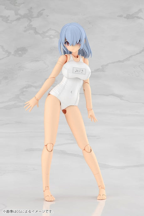 Frame Arms Girl Plastic Model Kit Mizuki School Swimsuits White Ver. 16 cm