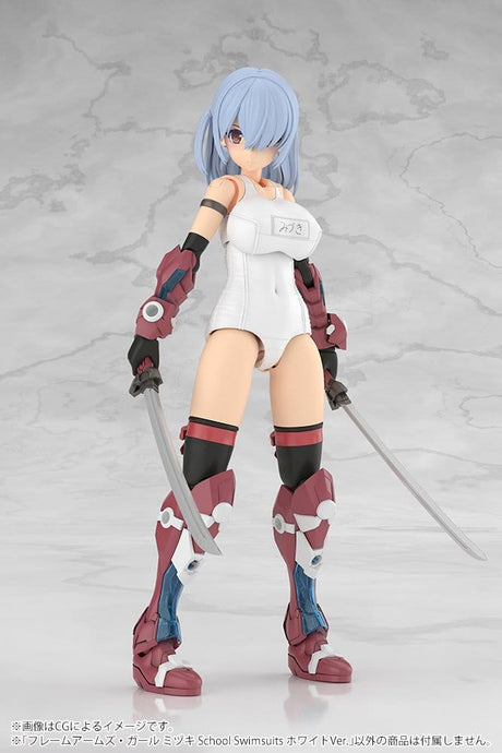 Frame Arms Girl Plastic Model Kit Mizuki School Swimsuits White Ver. 16 cm