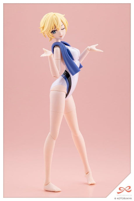 Sousaishojoteien Plastic Model 1/10 Rui Saotome Touou High School Competitive Swimsuit Dreaming Style White Dolphin 16 cm