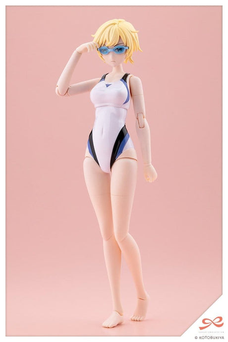 Sousaishojoteien Plastic Model 1/10 Rui Saotome Touou High School Competitive Swimsuit Dreaming Style White Dolphin 16 cm