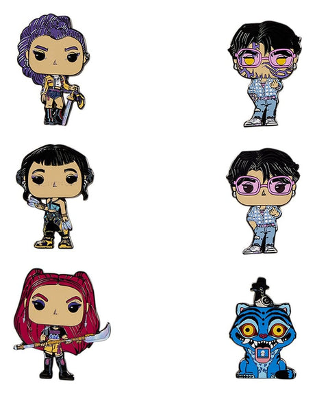 KPop Demon Hunters by Loungefly Enamel Pins Blind Display (12)