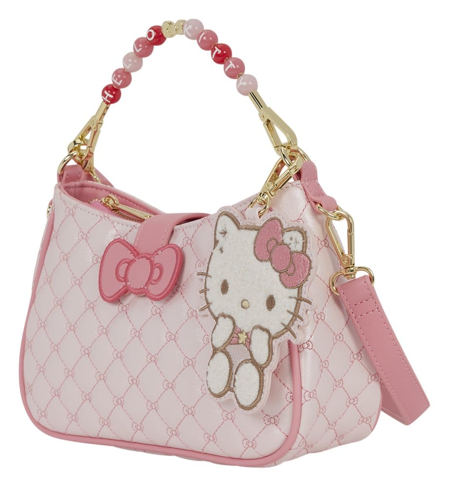 Sanrio by Loungefly Crossbody with Beaded Handle & Bag Charm Hello Kitty Quilted