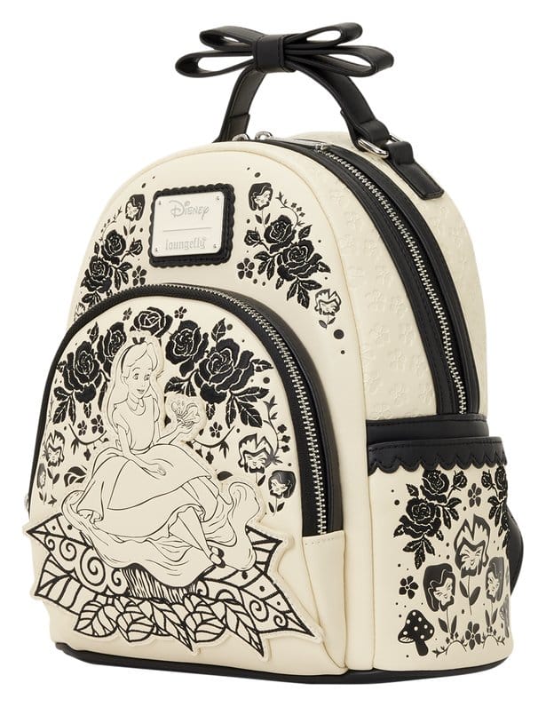 Alice in Wonderland Embroidered Floral Mini Backpack