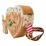 Disney by Loungefly Lilo & Stitch Angel and Stitch Gingerbread Heart Crossbody Bag