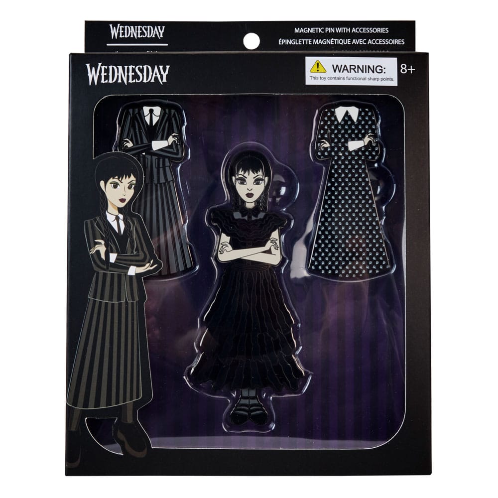Wednesday by Loungefly Wednesday Addams Paper Doll 3 cm Enamel Pins 4-Set