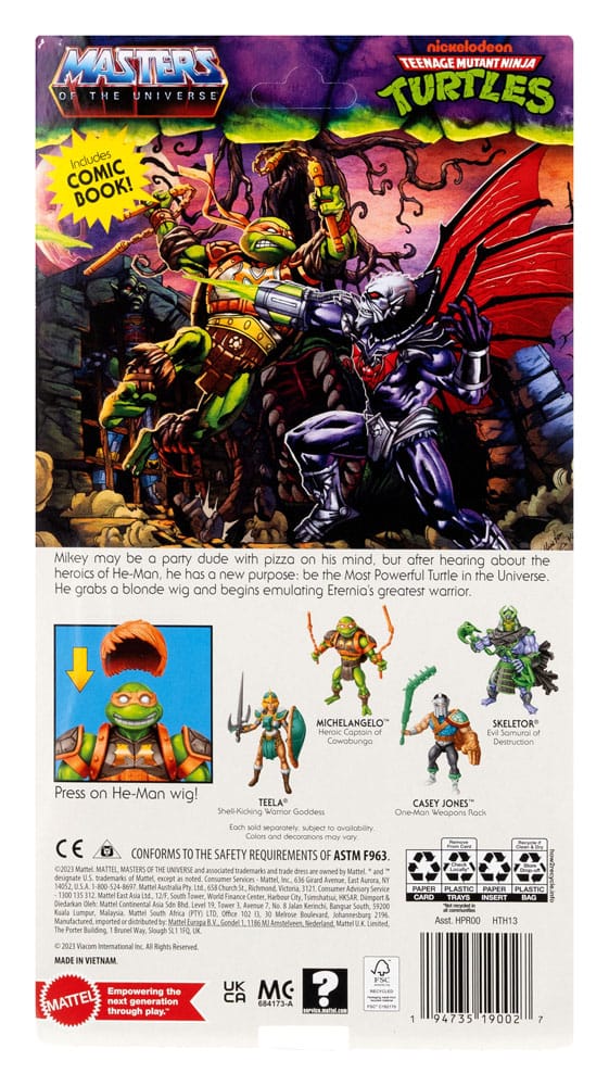 MOTU x TMNT Turtles of Grayskull Michelangelo 14 cm Action Figure