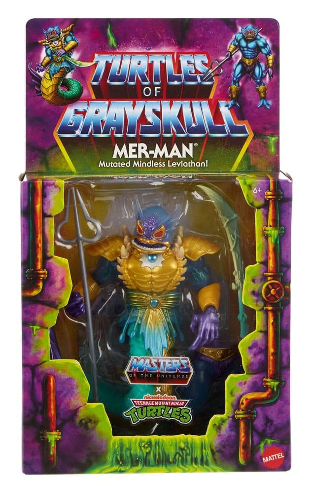 MOTU x TMNT Turtles of Grayskull Mer-Man 14 cm Action Figure