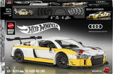 Hot Wheels Elite Mattel Brick Shop Building Set 1/16 '15 Audi R8 LMS