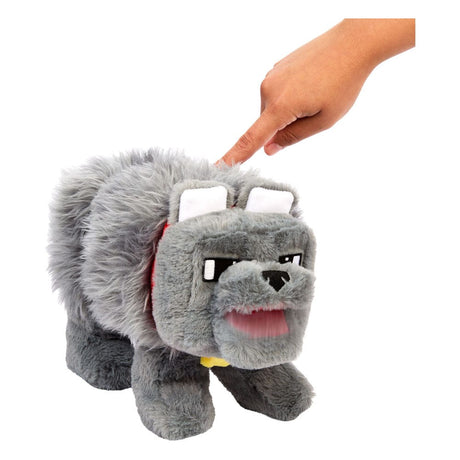 A Minecraft Movie Plush Figure Dennis the Wolf 20 cm