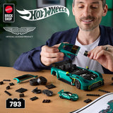 Hot Wheels Elite Mattel Brick Shop Building Set 1/16 '24 Aston Martin Vantage GT3