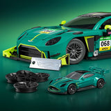 Hot Wheels Elite Mattel Brick Shop Building Set 1/16 '24 Aston Martin Vantage GT3