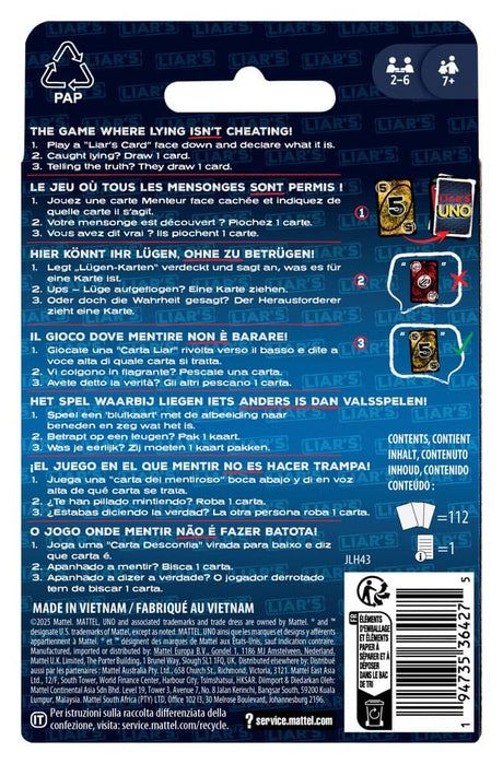 Liar's UNO Card Game