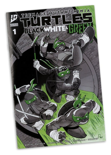 Teenage Mutant Ninja Turtles Page Punchers Action Figure Donatello (Black White & Green ) (Red Platinum Edition) 13 cm