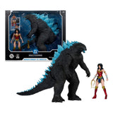 DC Justice League Monsterverse DC Multiverse Action Figures 2-Pack Wonder Woman Vs. Atomic Blast Godzilla 18 cm