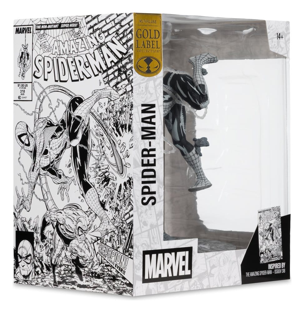 Marvel PVC Statue !/10 Spider-Man (Line Art) (The Amazing Spider-Man #318) (Gold Label) 17 cm