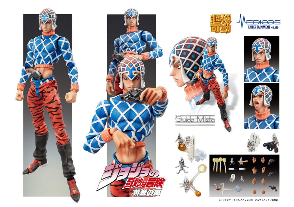 JoJo's Bizarre Adventure Part 5 Chozokado Guido Mista & S P (re-run) 15 cm Statue Legend PVC Statue