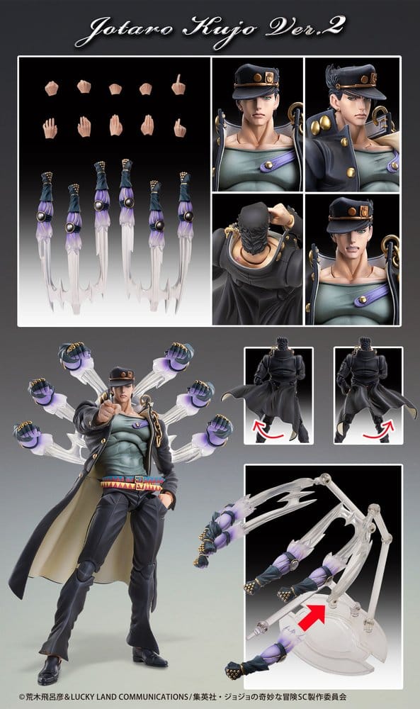 JoJo's Bizarre Adventure: Stardust Crusaders Chozokado Action Figure Jotaro Kujo Ver.2 16 cm
