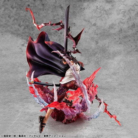 One Piece P.O.P SA-MAXIMUM PVC Statue Leader of Red Hair Pirates Red-Haired Shanks Kamusari 25 cm