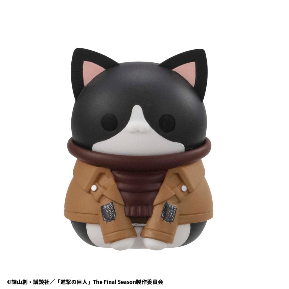Attack on Titan Mega Cat Project Mini Figures Attack on Tinyan Gathering Scout Regiment danyan! 3 cm Blind Box Display (8) (Repeat)