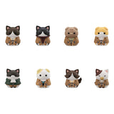 Attack on Titan Mega Cat Project Mini Figures Attack on Tinyan Gathering Scout Regiment danyan! 3 cm Blind Box Display (8) (Repeat)