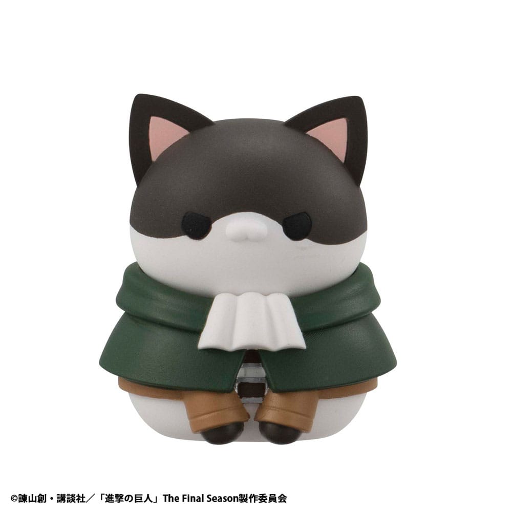 Attack on Titan Mega Cat Project Mini Figures Attack on Tinyan Gathering Scout Regiment danyan! 3 cm Blind Box Display (8) (Repeat)